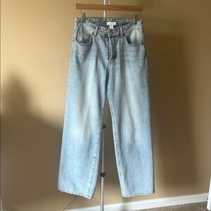 Light Blue Straight Leg Jeans mid rise